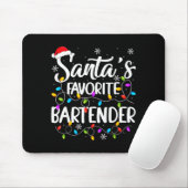 Santa Favorite Bartender Christmas Lights Funny Xm Mousepad (Mit Mouse)