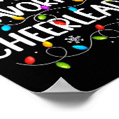 Santa Favorite Cheerleader Christmas Funny Cheerle Poster (Ecke)