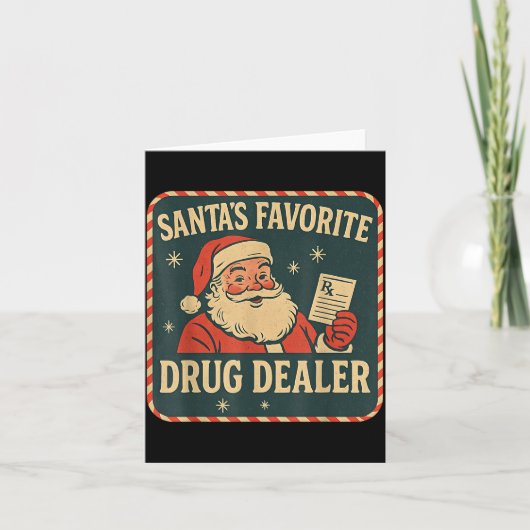 Santa Favorite Drug Er Christmas Pharmacist Health Karte (Vorderseite)