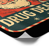 Santa Favorite Drug Er Christmas Pharmacist Health Poster (Ecke)