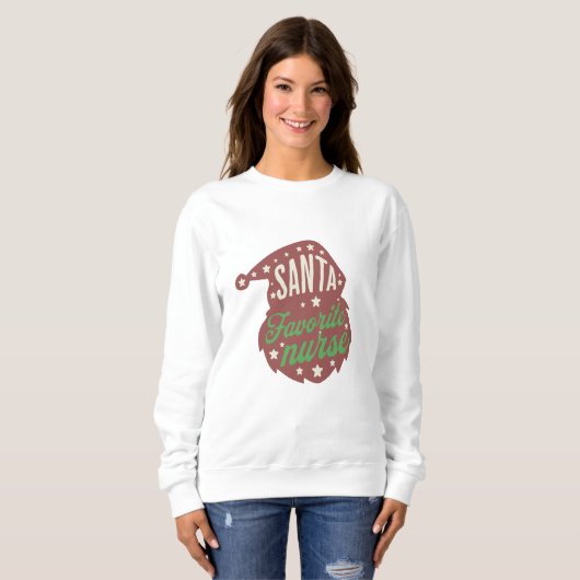 Santa Favorite Nurse Sweatshirt (Vorne ganz)