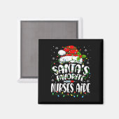 Santa Favorite Nurses Aide Christmas Nursing Istan Magnet (Vorderseite/Rückseite)