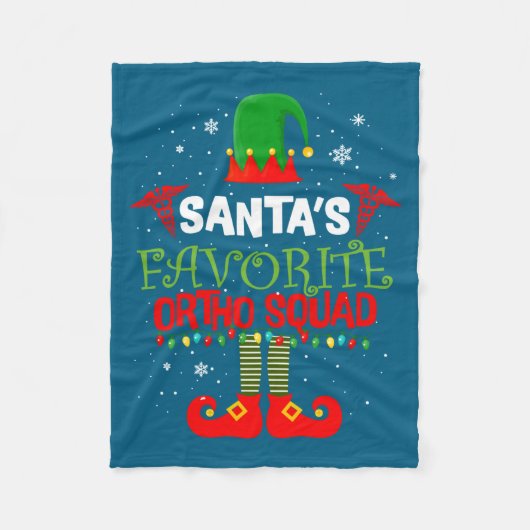 Santa Favorite Ortho Squad Elf Orthodontist Christ Fleecedecke (Vorderseite)