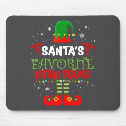 Santa Favorite Ortho Squad Elf Orthodontist Christ Mousepad (Vorne)
