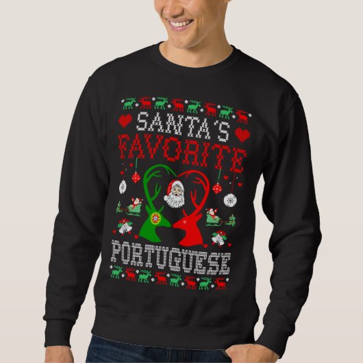 Santa Favorite Portugiesisches Weihnachtsgeschenk  Sweatshirt (Vorderseite)
