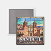 Santa-Fe-Adobe-Architektur 🏜️ Magnet (Vorderseite/Rückseite)
