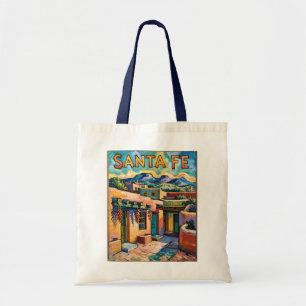 Santa Fe Adobe Häuser im Stil von Van Goghs Sterne Tragetasche