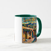 Santa Fe Adobe Homes Van Gogh Starry Night Style Tasse (VorderseiteRechts)