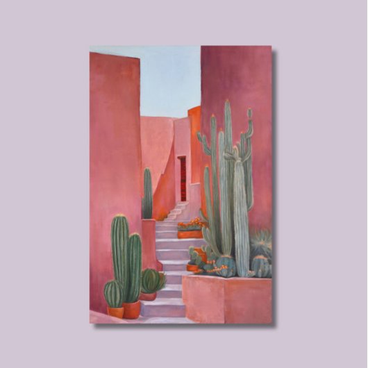 Santa Fe Cacti Boho Poster