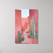 Santa Fe Cacti Boho Poster Leinwanddruck (Vorderseite)
