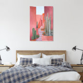 Santa Fe Cacti Boho Poster Leinwanddruck (Insitu (Schlafzimmer))