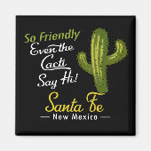 Santa Fe Cactus Funny Retro Magnet (Vorne)