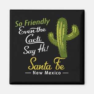 Santa Fe Cactus Funny Retro Magnet