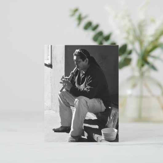 Santa Fe Flutist Postkarte (Stehend Vorderseite)