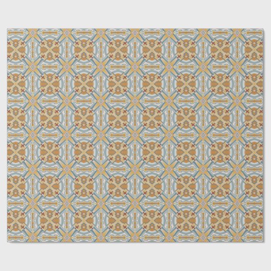 Santa Fe Geometric Tile Pattern Geschenkpapier (Flach)