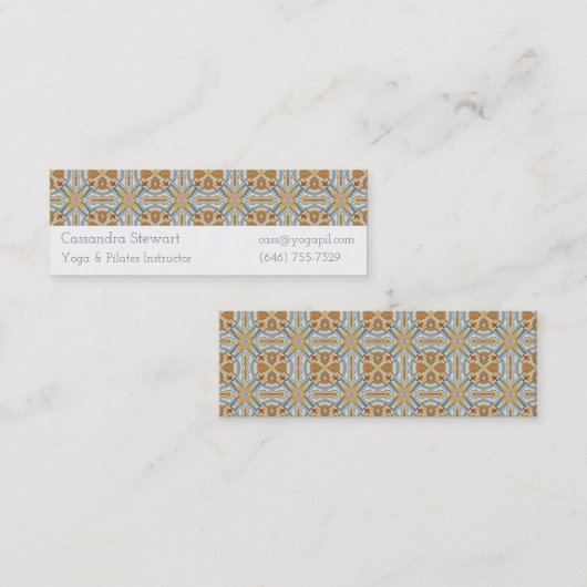 Santa Fe Geometric Tile Pattern Mini Visitenkarte (Vorne/Hinten)