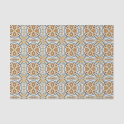 Santa Fe Geometric Tile Pattern Seidenpapier (Vorderseite)