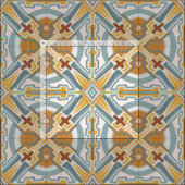 Santa Fe Geometric Tile Pattern Stoff (Kachel)