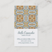 Santa Fe Geometric Tile Pattern Visitenkarte (Rückseite)