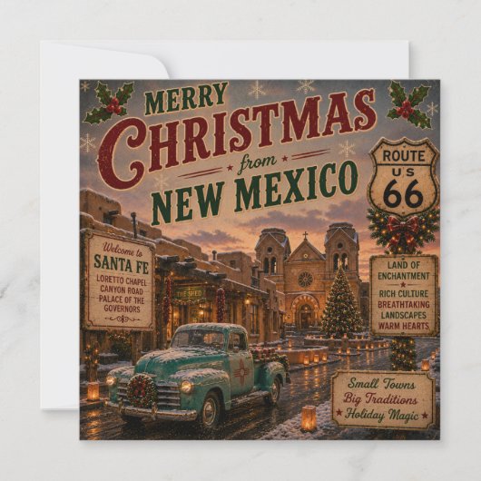Santa Fe Holiday-Grüße Route 66 (Vorderseite)