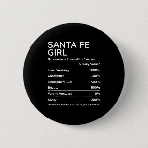 Santa Fe Mädchen Lustiges New Mexico Heimatort Button