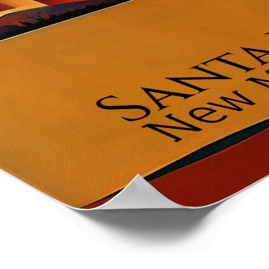 Santa Fe Minimalistisch Abstrakt Poster (Ecke)