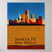 Santa Fe Minimalistisch Abstrakt Poster (Vorne)