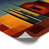 Santa Fe Minimalistische Abstrakte Kunst Poster (Ecke)