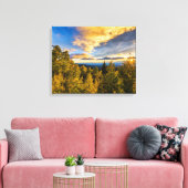 Santa Fe National Forest bei Sonnenuntergang im He Leinwanddruck (Insitu (Wohnzimmer))