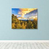 Santa Fe National Forest bei Sonnenuntergang im He Leinwanddruck (Insitu (Holzboden))