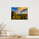 Santa Fe National Forest bei Sonnenuntergang im He Poster (Küche)