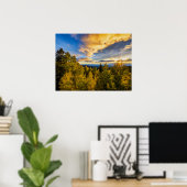 Santa Fe National Forest bei Sonnenuntergang im He Poster (Heimbüro)
