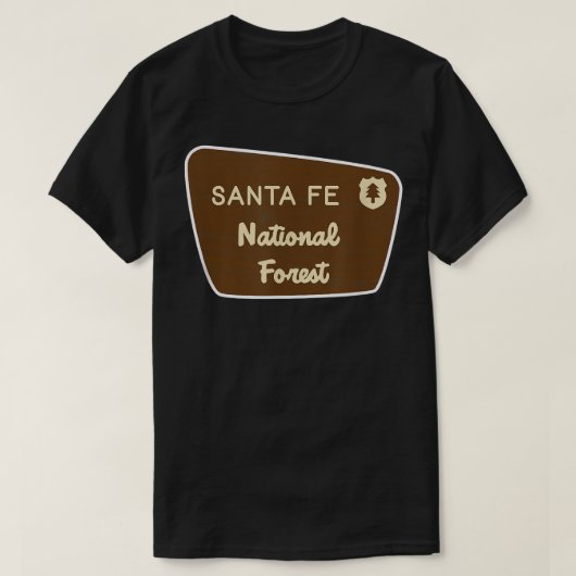 Santa Fe National Forest Sign Retro T-Shirt (Design vorne)