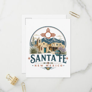 Santa Fe New Mexico Adobe-Architektur Südwesten Einladungspostkarte
