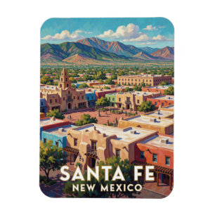 Santa Fe New Mexico Adobe Reise 🌵 Magnet