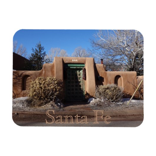 Santa Fe New Mexico Adobe und Türmagnet Magnet (Horizontal)