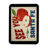 Santa Fe New Mexico Apple - Vintage Travel Magnet (Vertikal)