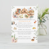 Santa Fe New Mexico Bachelorette Weekend Itinerary Einladung (Stehend Vorderseite)