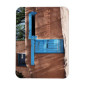 Santa Fe New Mexico Blue Door Magnet (Vertikal)