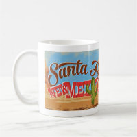 Santa Fe New Mexico Cartoon Wüste Vintage Travel