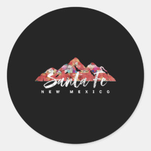 Santa Fe New Mexico Familienreise Wandern Camping Runder Aufkleber