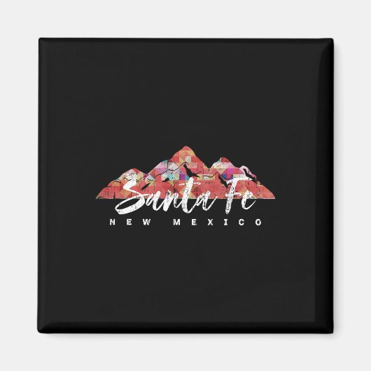 Santa Fe New Mexico Family Travel Hiking Camping S Magnet (Vorne)