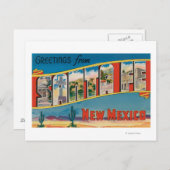 Santa Fe, New Mexico - Großbuchstaben Szenen 2 Postkarte (Vorne/Hinten)