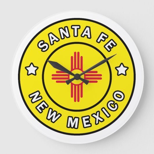 Santa Fe New Mexico Große Wanduhr (Vorderseite)