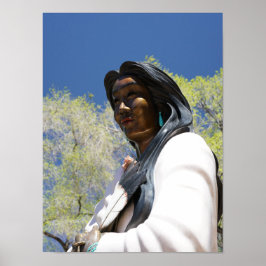 Santa Fe New Mexico Indianerstatue Poster