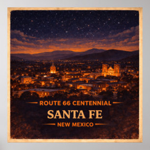 Santa Fe New Mexico Jahrhundertfeier Poster