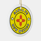 Santa Fe New Mexico Keramik Ornament (Rechts)