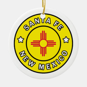 Santa Fe New Mexico Keramik Ornament