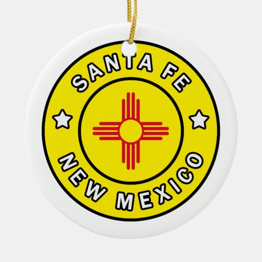 Santa Fe New Mexico Keramik Ornament (Vorne)