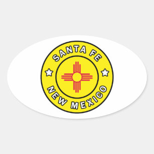 Santa Fe New Mexico Ovaler Aufkleber